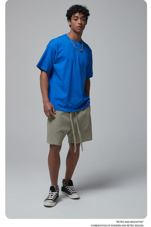 8802# Plain 100% Cotton 230g T-shirt-Blue